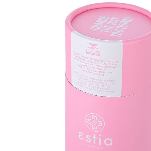 Εικόνα της Μπουκάλι Θερμός Estia Travel Flask Save The Aegean 500 ml Blossom Rose 01-7812