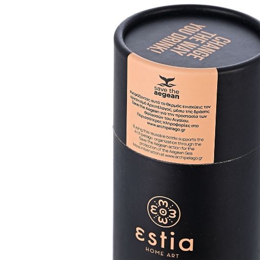 Εικόνα της Μπουκάλι Θερμός Estia Travel Flask Save The Aegean 500ml Midnight Black 01-7799