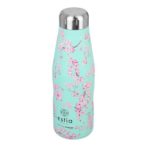 Εικόνα της Μπουκάλι Θερμός Estia Travel Flask Save The Aegean 500 ml Blossom Green 01-16685