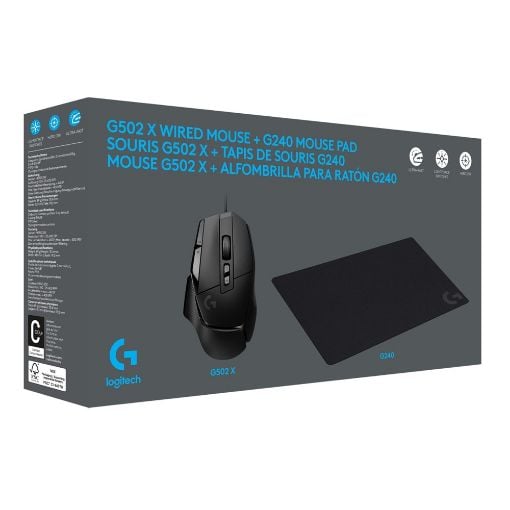 Εικόνα της Gaming Bundle Logitech G G502 X & G240 Black 991-000489