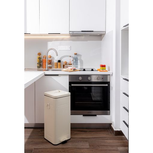 Εικόνα της Κάδος Απορριμμάτων Estia Soft Close Antigua 30ltl Ivory Ματ 01-20040