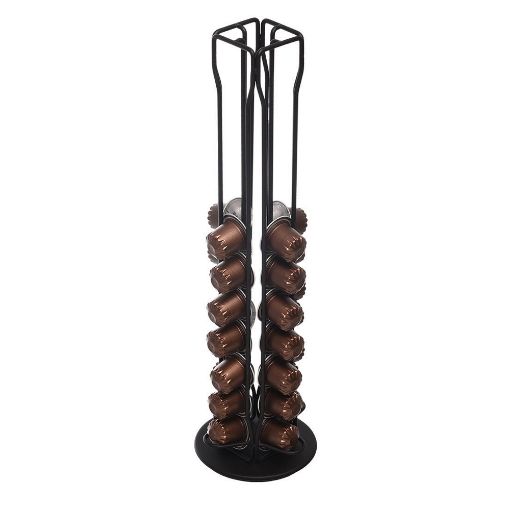 Εικόνα της Βάση για Κάψουλες Espresso Estia Metal Black Μεταλλική 40 Θέσεων Μάυρη 01-19907