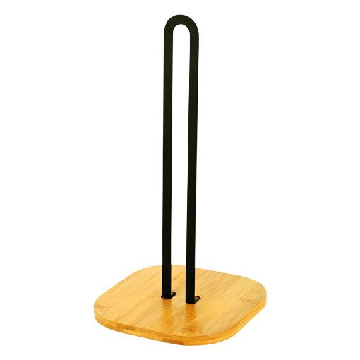 Εικόνα της Βάση για Ρολό Κουζίνας Estia Bamboo Essentials Μεταλλική 16x16x31.3cm 01-13196