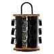 Εικόνα της Βάση Μπαχαρικών Estia Bamboo Essentials Περιστρεφόμενη με 12 Γυάλινα Δοχεία Μαύρη 01-14650