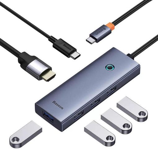 Εικόνα της Docking Station Baseus UltraJoy Series USB-C 6-Port Space Grey B00052807813-01