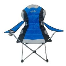 Εικόνα της Πολυθρόνα Αρθωτή Μεταλλική Velco 600D Polyester Μπλε 153-6805