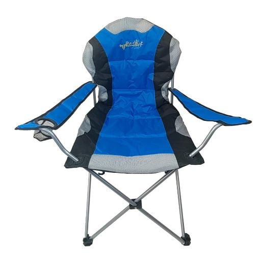 Εικόνα της Πολυθρόνα Αρθωτή Μεταλλική Velco 600D Polyester Μπλε 153-6805