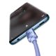 Εικόνα της Καλώδιο Baseus Crystal Shine USB-C to USB-C Braided 100W 2m Purple CAJY000705