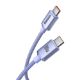 Εικόνα της Καλώδιο Baseus Crystal Shine USB-C to USB-C Braided 100W 2m Purple CAJY000705