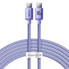 Εικόνα της Καλώδιο Baseus Crystal Shine USB-C to USB-C Braided 100W 2m Purple CAJY000705