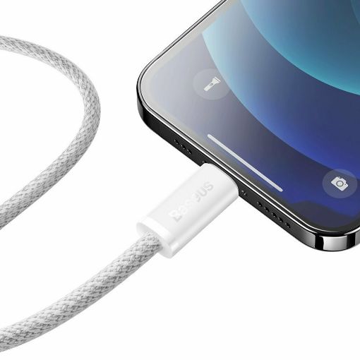 Εικόνα της Καλώδιο Baseus Dynamic USB-C to Lightning Braided 20W 2m White CALD000102