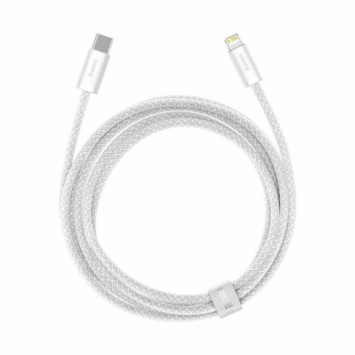 Εικόνα της Καλώδιο Baseus Dynamic USB-C to Lightning Braided 20W 2m White CALD000102