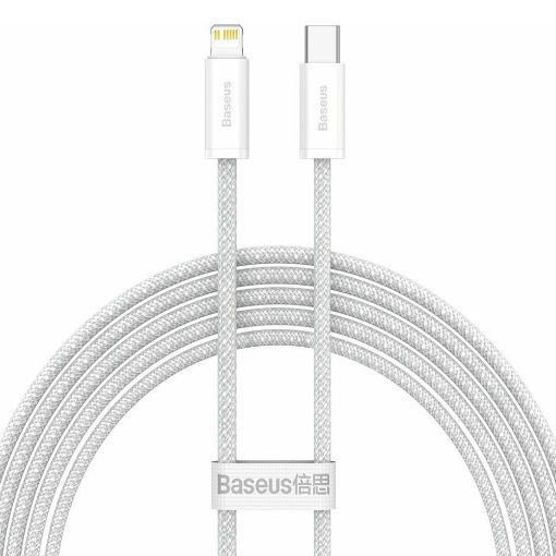 Εικόνα της Καλώδιο Baseus Dynamic USB-C to Lightning Braided 20W 2m White CALD000102