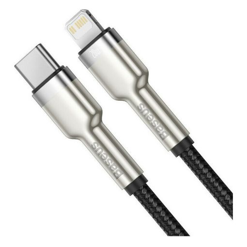Εικόνα της Καλώδιο Baseus Cafule Metal USB-C to Lightning Braided 20W 2m Black CATLJK-B01