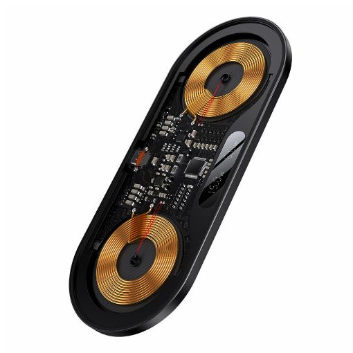 Εικόνα της Ασύρματος Φορτιστής Baseus Digital LED Display Dual 20W Black WXSX010101