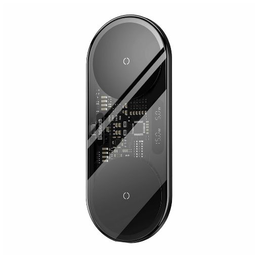 Εικόνα της Ασύρματος Φορτιστής Baseus Digital LED Display Dual 20W Black WXSX010101
