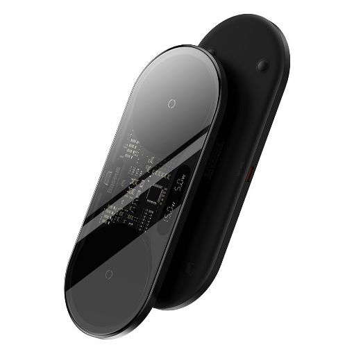 Εικόνα της Ασύρματος Φορτιστής Baseus Digital LED Display Dual 20W Black WXSX010101