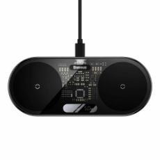 Εικόνα της Ασύρματος Φορτιστής Baseus Digital LED Display Dual 20W Black WXSX010101