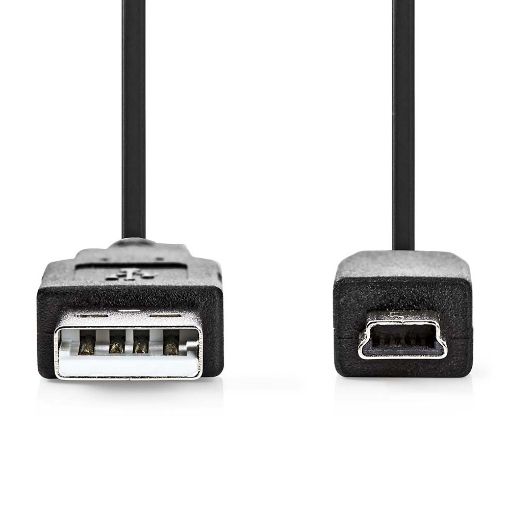 Εικόνα της Καλώδιο Nedis USB-A Male σε mini USB-B Male 2m Black CCGL60300BK20