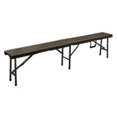 Εικόνα της Παγκάκι Catering Velco Rattan Πτυσσόμενο Καφέ/Μαύρο 31-33743