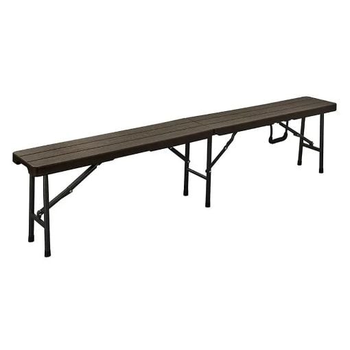 Εικόνα της Παγκάκι Catering Velco Rattan Πτυσσόμενο Καφέ/Μαύρο 31-33743
