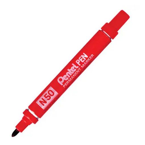 Εικόνα της Ανεξίτηλος Μαρκαδόρος Pentel N50 2mm Bullet Point Red N50-BE