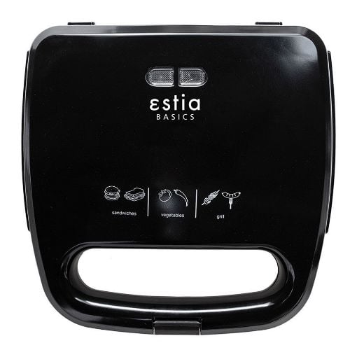 Εικόνα της Τοστιέρα Estia Black Plus 2 Θέσεων 750w Μαύρη 06-10027