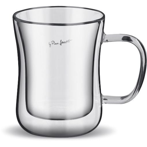 Εικόνα της Σετ Φλιτζάνια Lamart Vaso Latte 400ml Clear 2τμχ LT9033