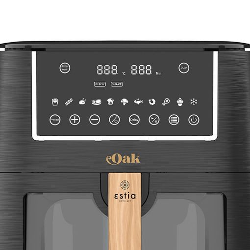 Εικόνα της Φριτέζα Αέρος Estia Oak 1500w 7.2lt Mε Ψηφιακή Οθόνη & 11 Προγράμματα Μαγειρέματος 06-18931