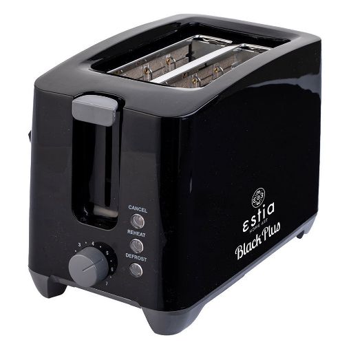 Εικόνα της Φρυγανιέρα Estia Black Plus 2 Θέσεων Με 7 Επίπεδα Ψησίματος 750w Μαύρη 06-12250