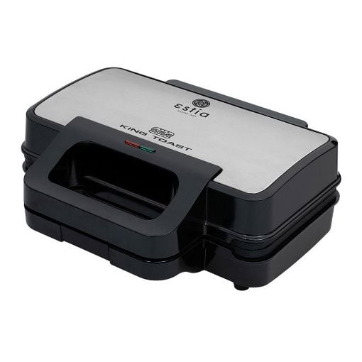 Εικόνα της Τοστιέρα Estia King Toast 2 Θέσεων 900w Με Βαθιές Αποσπώμενες Αντικολλητικές Πλάκες 06-12359