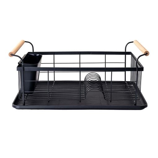 Εικόνα της Πιατοθήκη Estia Bamboo Essentials Μεταλλική Με Λαβές 44x32x20cm Μαύρη 01-12885