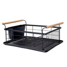 Εικόνα της Πιατοθήκη Estia Bamboo Essentials Μεταλλική Με Λαβές 44x32x20cm Μαύρη 01-12885