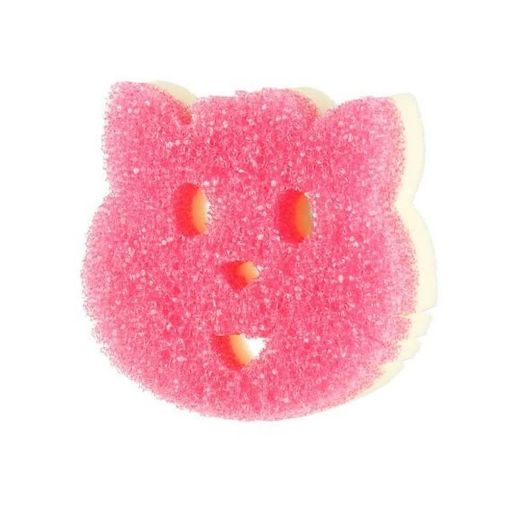 Εικόνα της Σφουγγάρι Scrub Daddy - Scrub Mommy Dual-Sided Scrubber & Sponge Cat Edition Pink