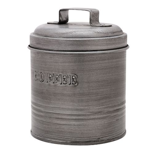 Εικόνα της Δοχείο Καφέ Estia Μεταλλικό 11x11x14cm Με Αεροστεγές Καπάκι 01-13325