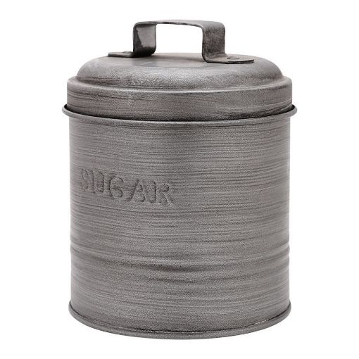 Εικόνα της Δοχείο Ζάχαρης Estia Μεταλλικό 11x11x14cm Με Αεροστεγές Καπάκι 01-13318