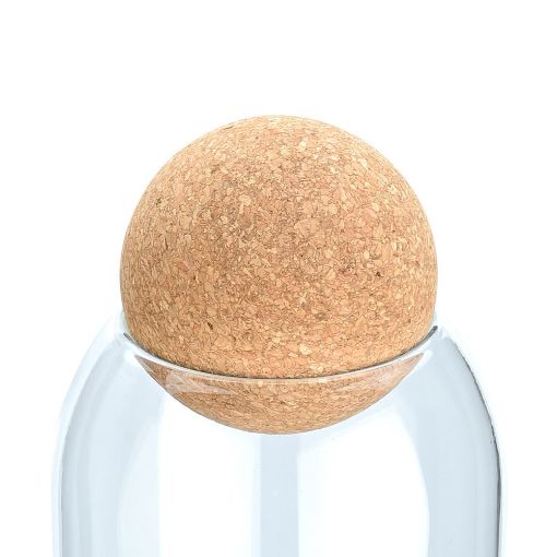 Εικόνα της Δοχείο Αποθήκευσης Γυάλινο Estia 950ml Με Καπάκι Φελλού 01-19617