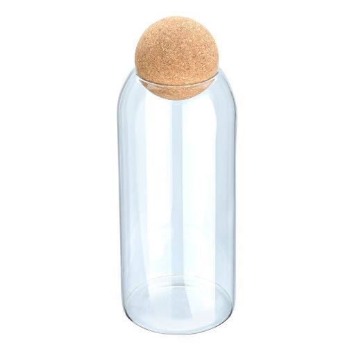 Εικόνα της Δοχείο Αποθήκευσης Γυάλινο Estia 950ml Με Καπάκι Φελλού 01-19617