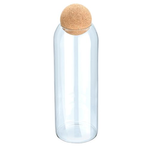 Εικόνα της Δοχείο Αποθήκευσης Γυάλινο Estia 1300ml Με Καπάκι Φελλού 01-19624