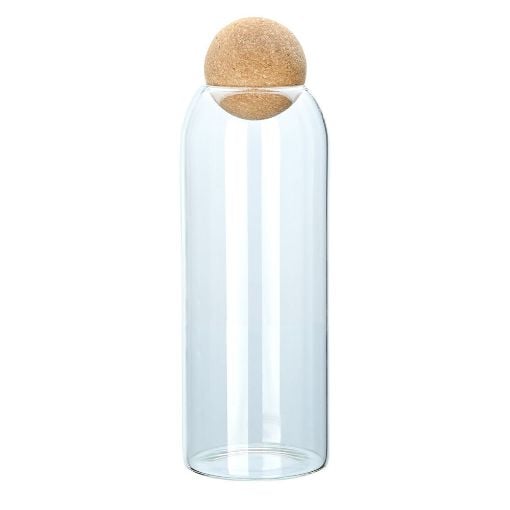 Εικόνα της Δοχείο Αποθήκευσης Γυάλινο Estia 1300ml Με Καπάκι Φελλού 01-19624
