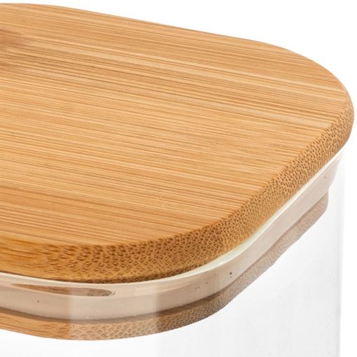 Εικόνα της Δοχείο Αποθήκευσης Estia Bamboo Essentials 950ml Γυάλινο Με Καπάκι 01-12939