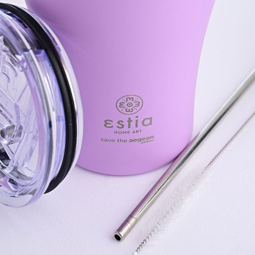 Εικόνα της Ποτήρι Θερμός Estia Coffee Mug Save The Aegean 350ml Lavender Purple 01-12090