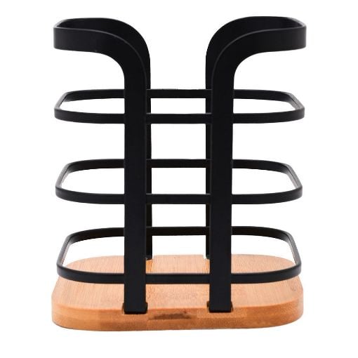 Εικόνα της Θήκη Για Κουτάλες Estia Bamboo Essentials Μεταλλική 12x12x14.5cm Μαύρη 01-13219