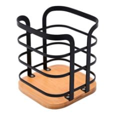 Εικόνα της Θήκη Για Κουτάλες Estia Bamboo Essentials Μεταλλική 12x12x14.5cm Μαύρη 01-13219