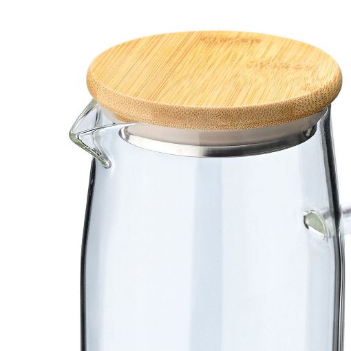 Εικόνα της Κανάτα Estia Bamboo Essentials Γυάλινη 1000ml Με Καπάκι 01-19587