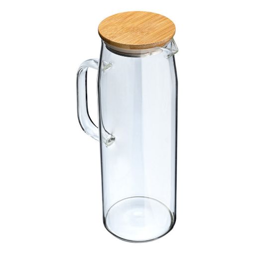 Εικόνα της Κανάτα Estia Bamboo Essentials Γυάλινη 1000ml Με Καπάκι 01-19587
