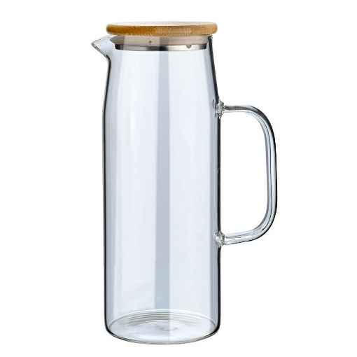Εικόνα της Κανάτα Estia Bamboo Essentials Γυάλινη 1000ml Με Καπάκι 01-19587
