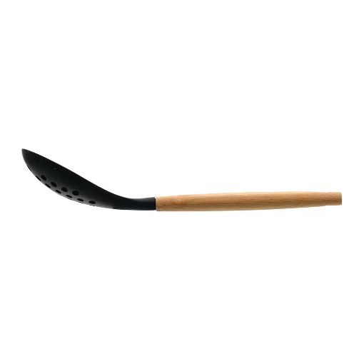 Εικόνα της Κουτάλα Τρυπητή Estia Bamboo Essentials Σιλικόνης Μαύρη 01-14643