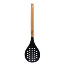 Εικόνα της Κουτάλα Τρυπητή Estia Bamboo Essentials Σιλικόνης Μαύρη 01-14643
