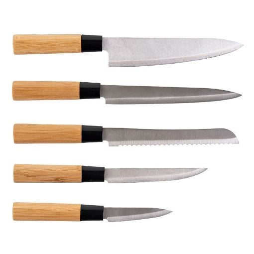 Εικόνα της Σετ Μαχαίρια Estia Bamboo Essentials με Βάση 5τμχ 01-12854